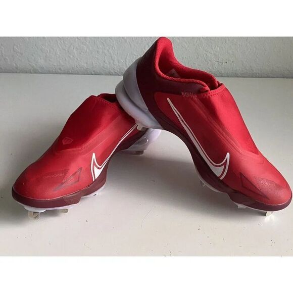 Nike Force Zoom Trout 8 Pro Red Metal Baseball Cleats CZ5915-616 Men's Sz 11 - Picture 2 of 12